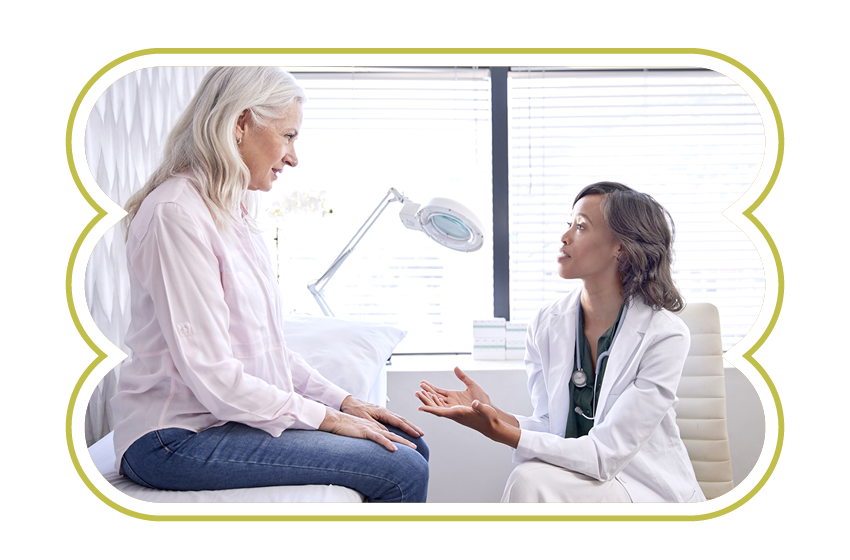 Doctor talking to patient