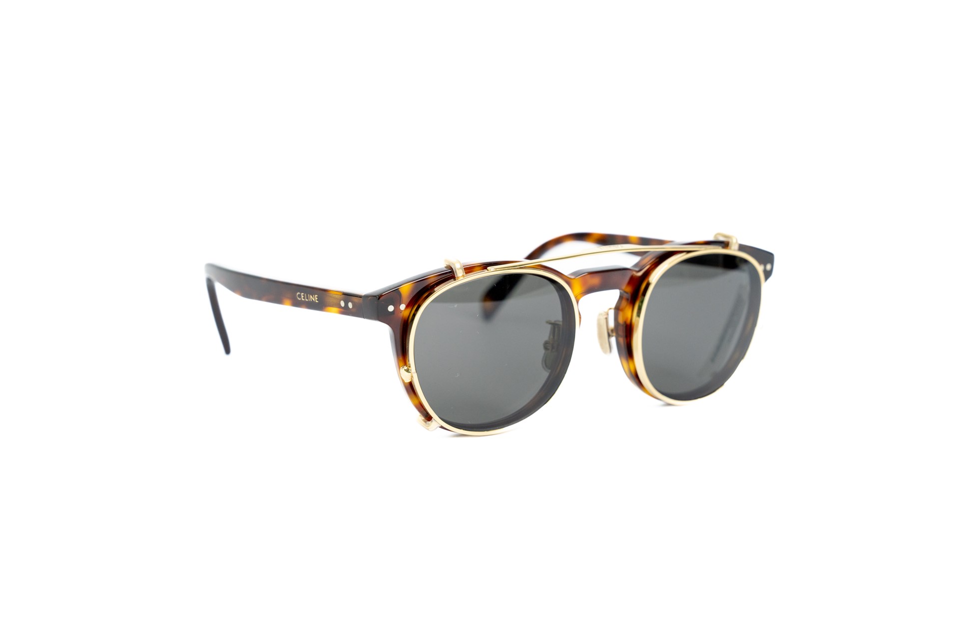 round tortoiseshell sunglasses