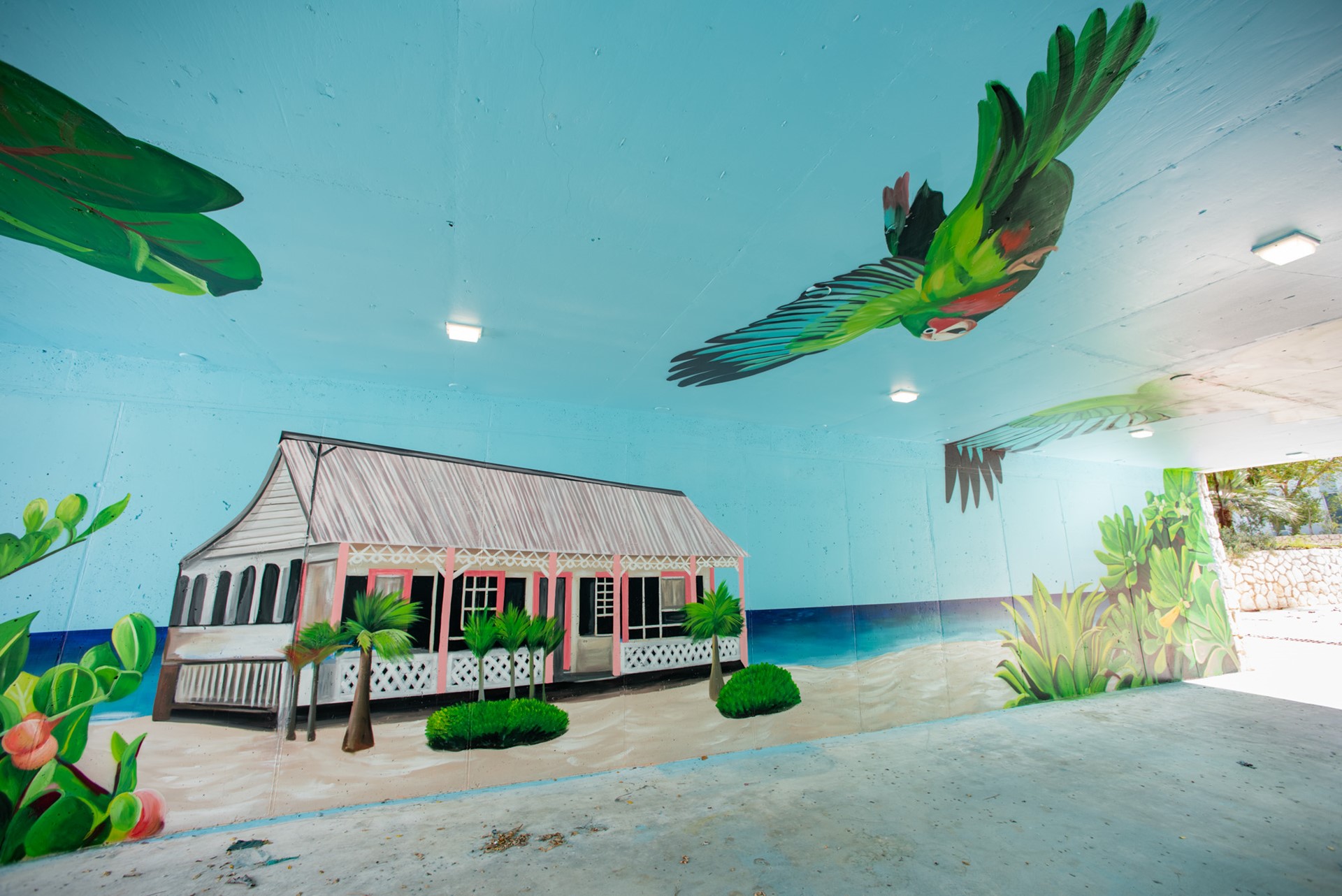 Pedestrian underpass murals in Camana Bay celebrate education and art