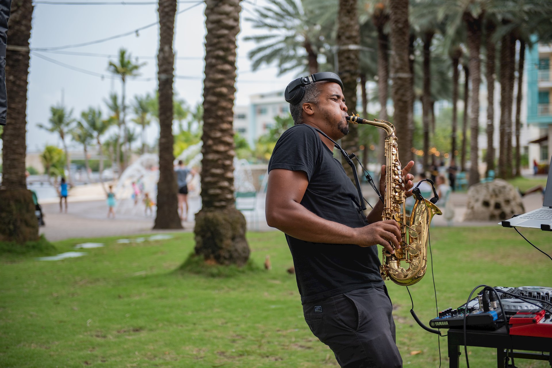 Saxophone in Camana Bay