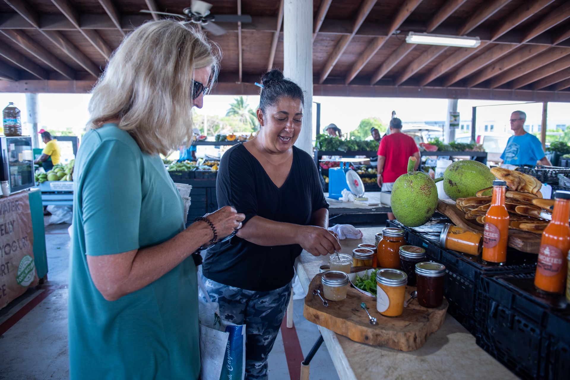 Sara Mair-Doak at farmers market