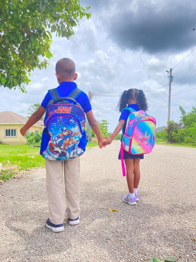 little children going to kindergarten
