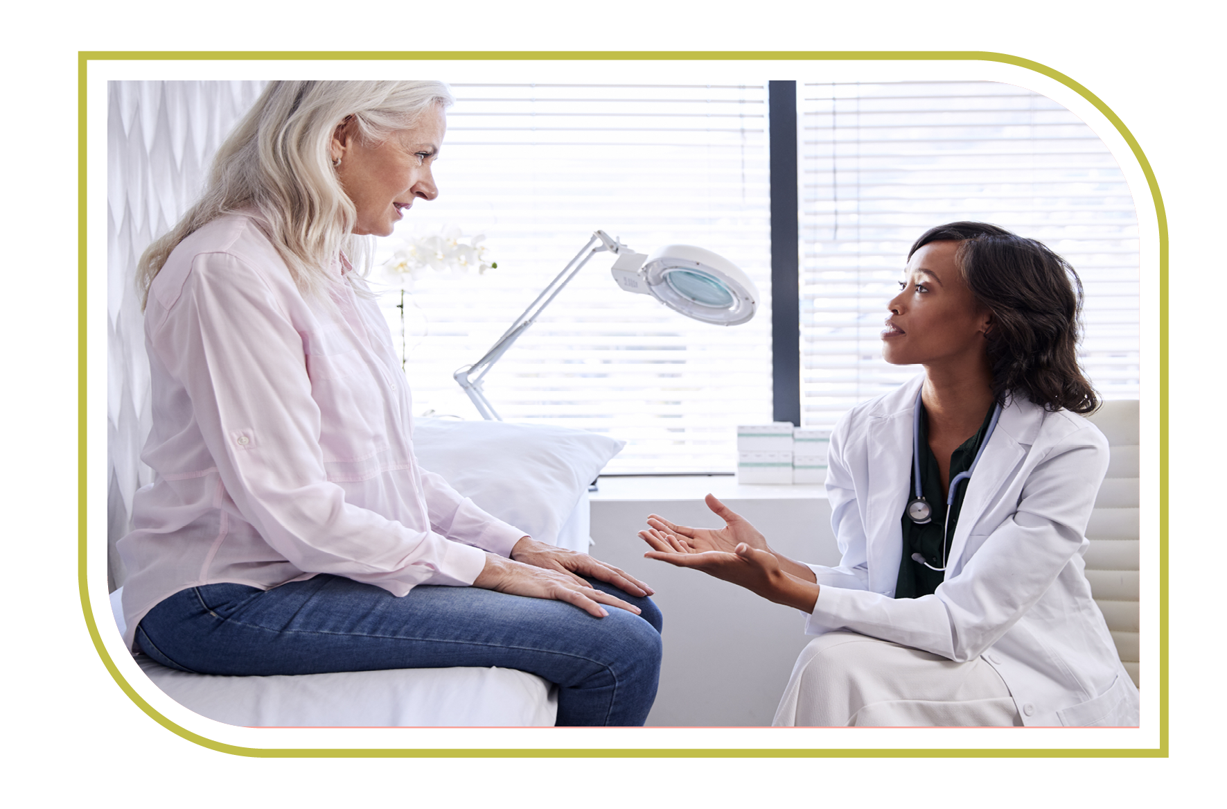 Doctor talking to patient