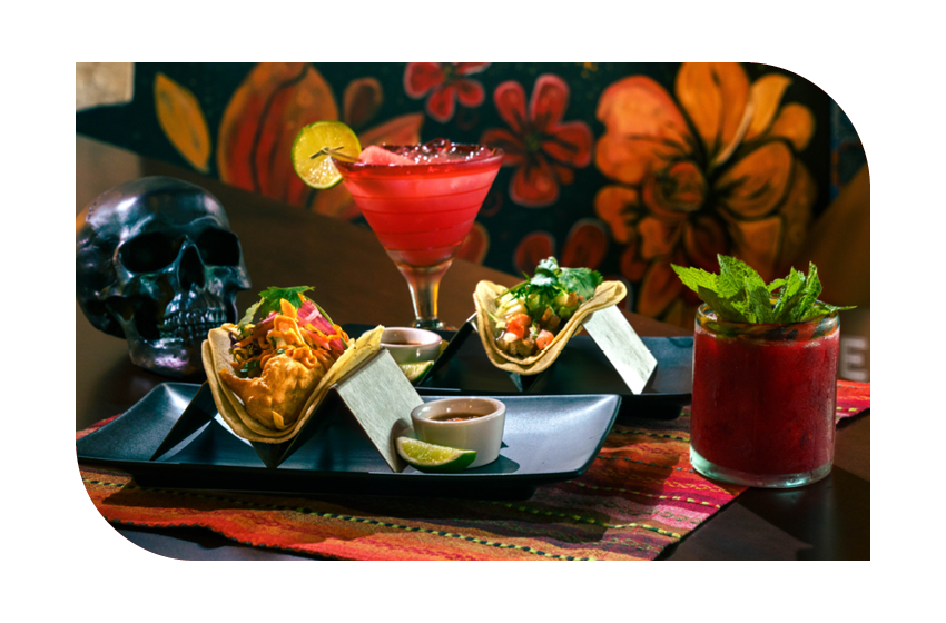Margarita and tacos