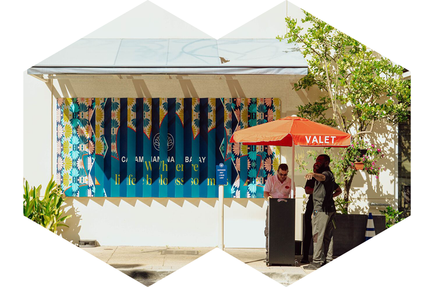 Valet parking at Camana Bay
