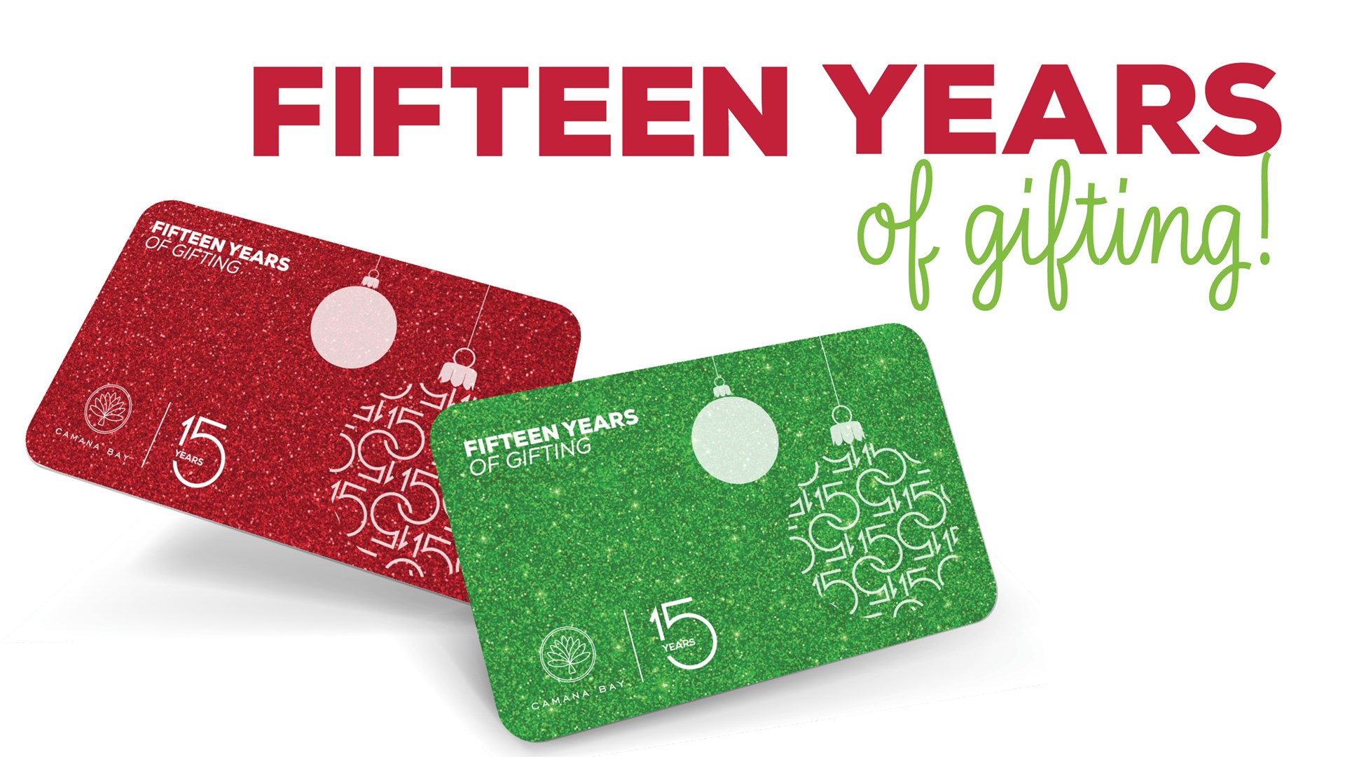 Red and green reusable Christmas gift cards