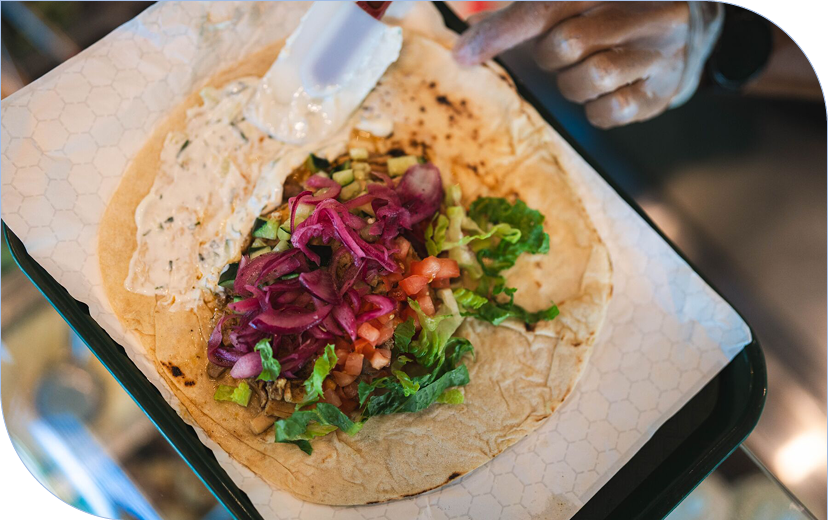 Camana Bay Yallah Stuffed Pita