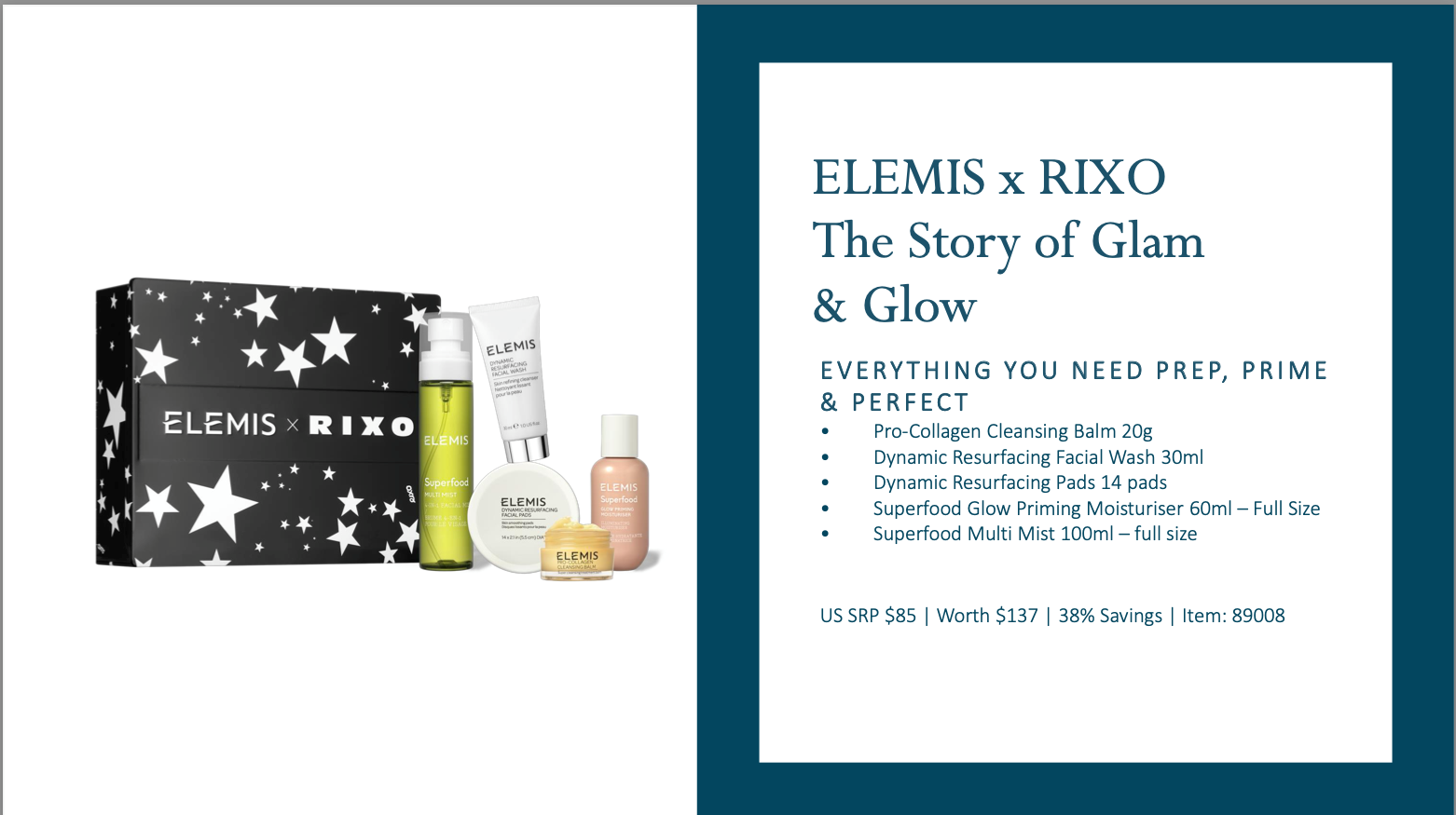 Elemis glam and glow set